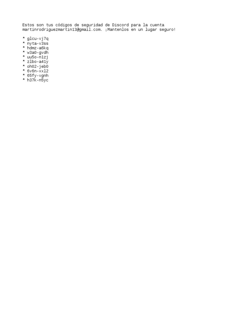Discord backup codes pdf
