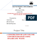 Constrution of Low Volume Concrete Road by
