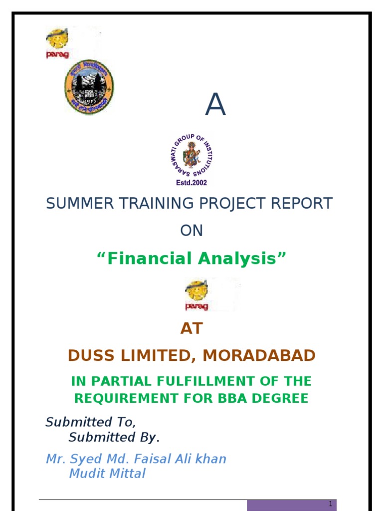 Financial Analysis of DUSS Limited | PDF | Swot Analysis | Revenue