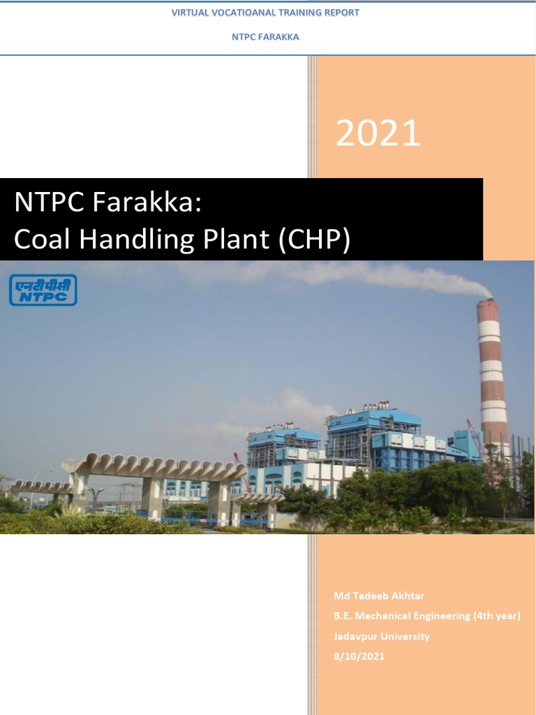 NTPC Farakka: Coal Handling Plant Overview | PDF | Belt (Mechanical) | Coal