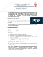 TDR Asistente en La Jefatura de Obras y Proyectos