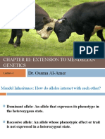 Dr. Osama Al-Amer: Chapter Iii: Extension To Mendelian Genetics