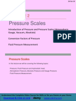 Pressure Scals LECTURE 2