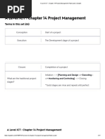 A Level ICT - Chapter 14 Project Management Flashcards - Quizlet