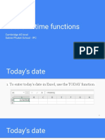 Date and Time Functions: Cambridge AS Level Satree Phuket School - IPC