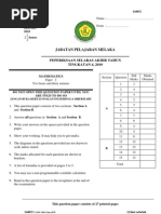 Format Kertas Matematik SPM
