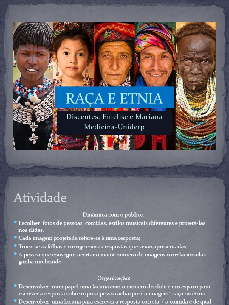 Dinâmica sobre Raça e Etnia | PDF