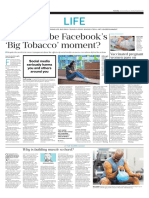 Could This Be Facebook 'S Big Tobacco' Mo Me NT ?: Li Fe