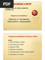 Programa Relançar ANTB
