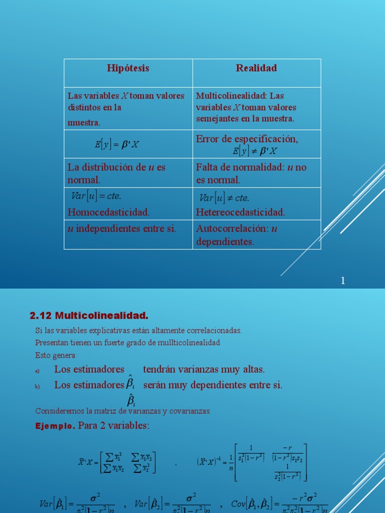 Ejemplos de Multicolinealidad en Regresión | PDF | Multicolinealidad ...