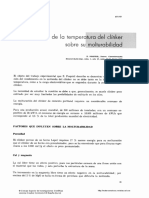 Influencia de La Temperatura Del Clinker Sobre Su