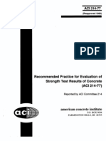 ACI 214-77 Recomended Practice For Evaluation of Strangth Test Results of Concrete 1997