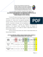 ACTA DE INICIO Endocrinología Pediátrica