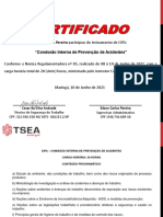 2021 - CIPA - Certificado de Treinamento