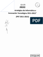 Plan Estratégico de Informática e Innovación Tecnológica 2011-2015