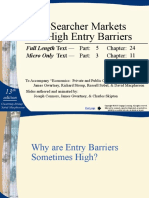 Price-Searcher Markets With High Entry Barriers: Full Length Text - Micro Only Text