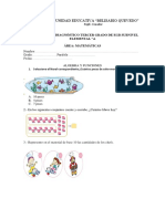 EVALUACION DIAGNOSTICA DE MATEMATICA