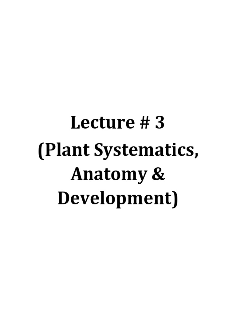 Plant Systematics, Anatomy & Development PDF