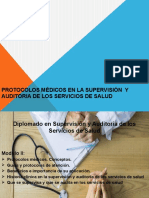 PROTOCOLOS MEDICOS EN LA SUPERVISION AUDITORIA DE LOS SERVICIOS DE SALUD