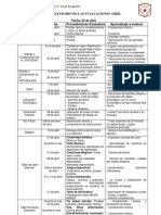 calendario de evaluaciones 5º Bas.