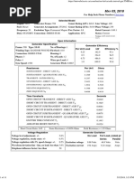 Caterpillar Generator Data 3412 810 KVA Standby Frame 598