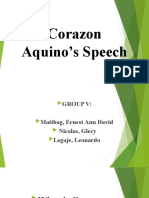 Corazon Aquino's Speech