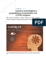 Complicaciones Neurologicas y Covid