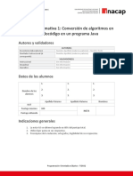 AAI - TIDS02 - Evaluación Sumativa 1 Conversión de Algoritmos en Pseudocódigo en Un Programa Java