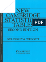 Cambridge Statistical Table