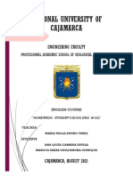 National University of Cajamarca Engineering Faculty "Homework - Student ́s Book (Pag. 16-23