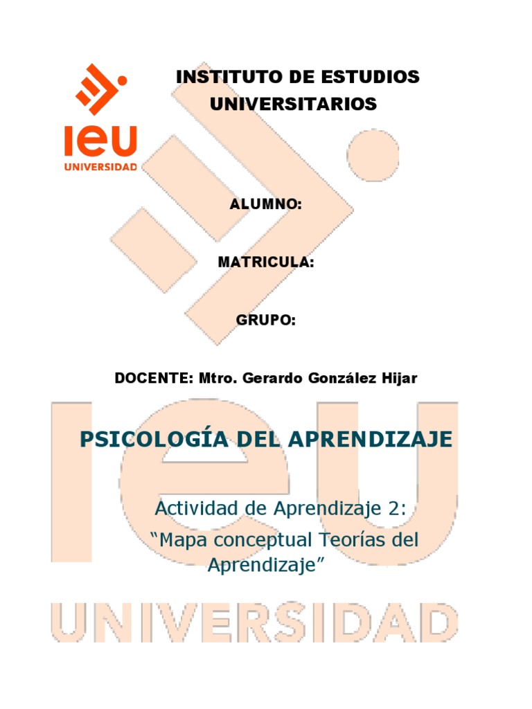 Mapa Conceptual Teorías Del Aprendizaje | PDF
