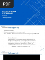 Anthropometric Data and 50th Percentile | PDF | Musculoskeletal System ...