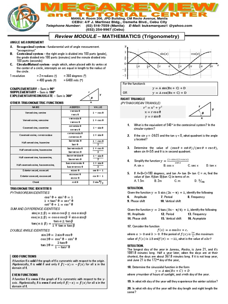 Trigonometric Functions and Systems | PDF | Trigonometric Functions | Sine