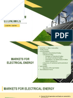 PSE 02 Power System Economics - Markets For Electrical Energy