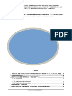 MANUAL OPERACION Y MANTENIMIENTO ALCANTARILLADO Y PTAR