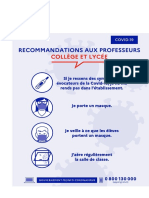 Affiche Rentr e 2020 Recommandations Aux Professeurs Coll Ge Et Lyc e 71322