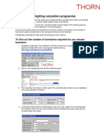 "Calcexpress" Lighting Calculation Programme: To Find Out The Number of Luminaires Required For You Chosen Luminaire