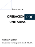 Resumen de Operaciones Unitarias II - 2do Cuat. 2013