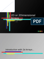 2D or 2 Dimensional Arrays