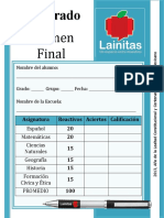 4to Grado - Examen Final (2013-2014)