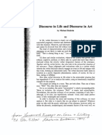 Bakhtin, Michael, 'Discourse in Life and Discourse in Art'
