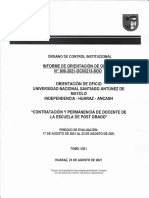 Contraloría: UNASAM Contrató A Docente Inhabilitado