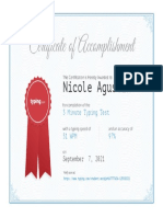 Agustin - Keyboarding Certificate