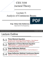 Lecture 5 - Analysis of Continuous Beams