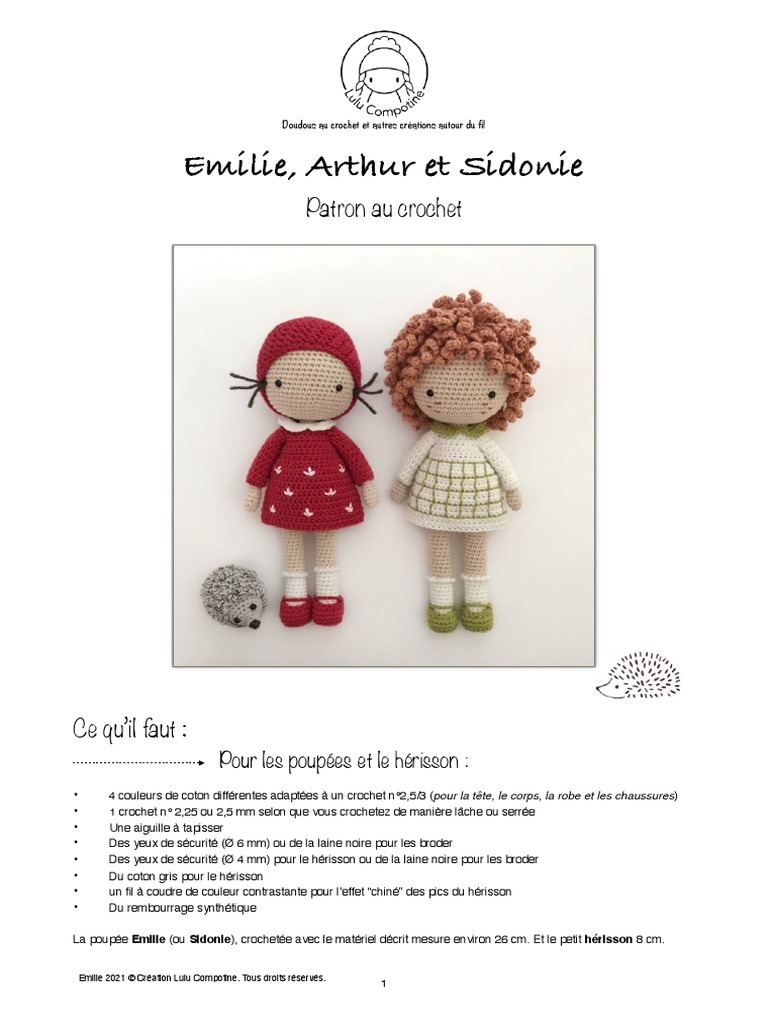 Tutoriel au crochet les poupées Ginette - Patron PDF