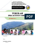 Cover Page IPEd Activity Sheet