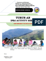 Cover Page IPEd Activity Sheet