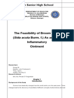 The Feasibility of Broom Weed Sida Acuta Burm. F. As An Anti Inflammatory Ointment