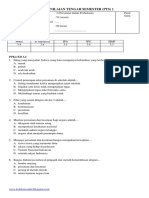 Soal Pts Semester 1 Kelas 6 Tema 2