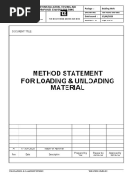 Method Statement For The Loading, Unloading and Shifting of Material ...